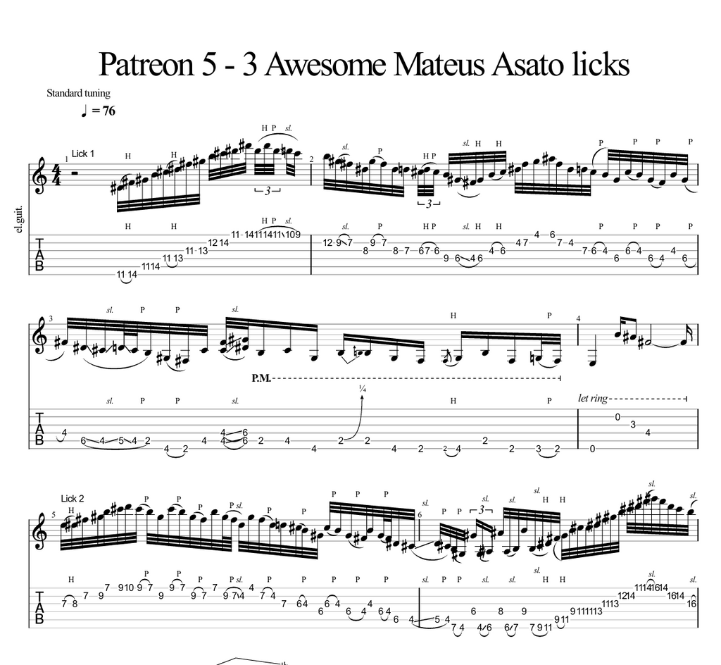20 Patreon Licks/Exercises Vol. 1